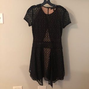 BCBG MaxaZria small black lace dress